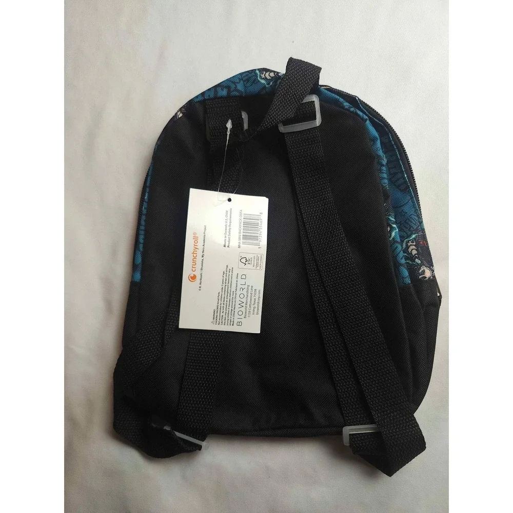 Bioworld My Hero Academia Deku Mini Backpack Blue Anime Comic Print NWT